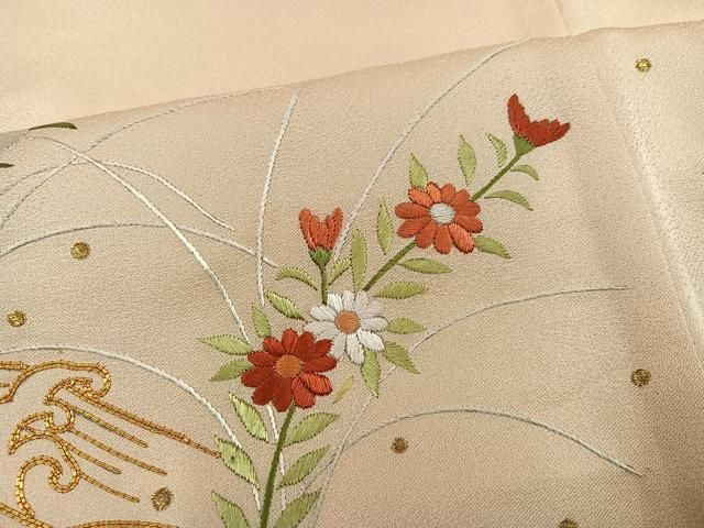 立波草花文 正絹