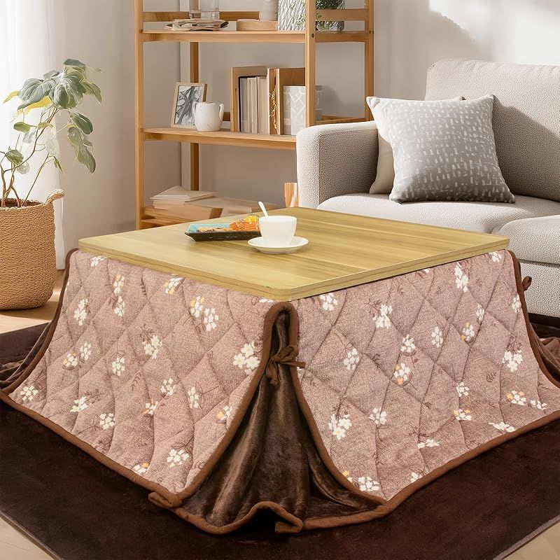 リビングコタツ 家具調 センターテーブル φ80cm リバーシブル 送料