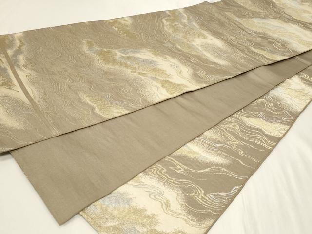 平和屋着物◎六通柄 本袋帯 流水文 金銀糸 正絹 逸品 CAAY9045in