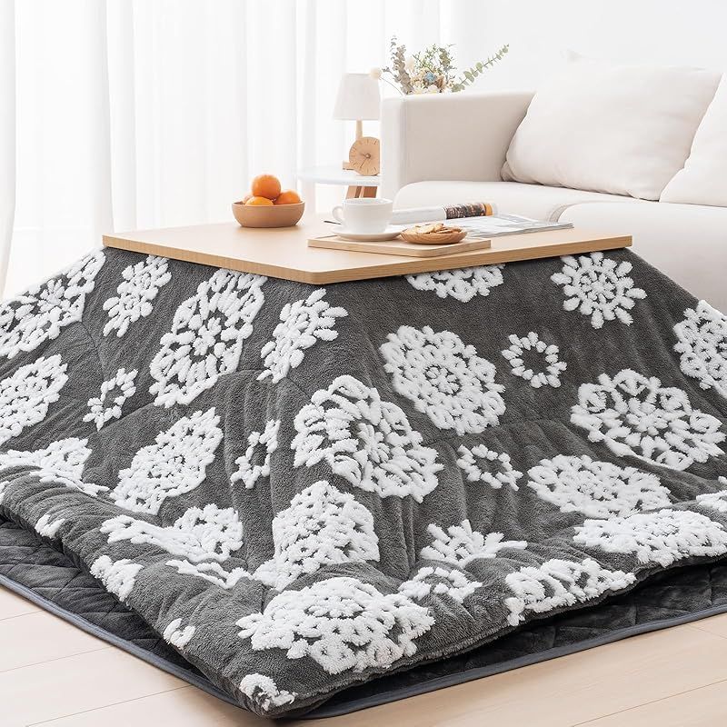 Vamcheer こたつ布団 長方形 大判 こたつふとん 単品 205x285cm こたつ用布団 あったか こたつ掛け布団 厚手 ジャガードボア フランネル リバーシブル 両面使える 適応こたつ台 80~90×135~150cm ふわふわ ぽかぽか ぬくぬく