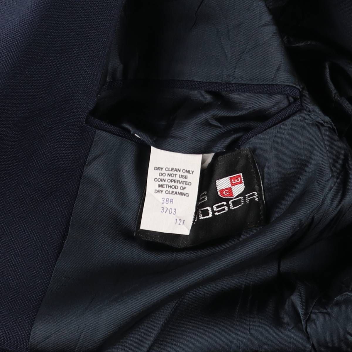古着 CROSS&WINDSOR 紺ブレザー テーラードジャケット USA製 メンズS 