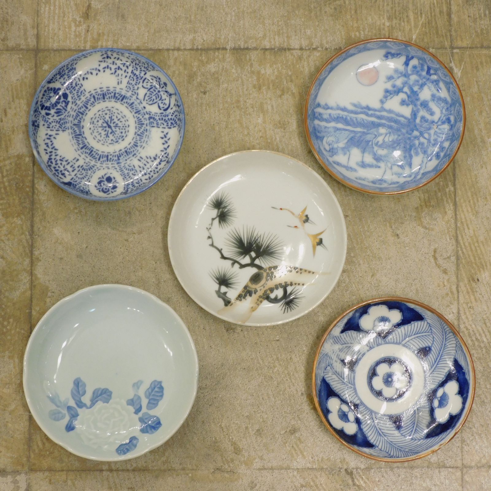 染付 骨董 古伊万里 アンティーク 公式通販 時代物 青花 皿 小皿