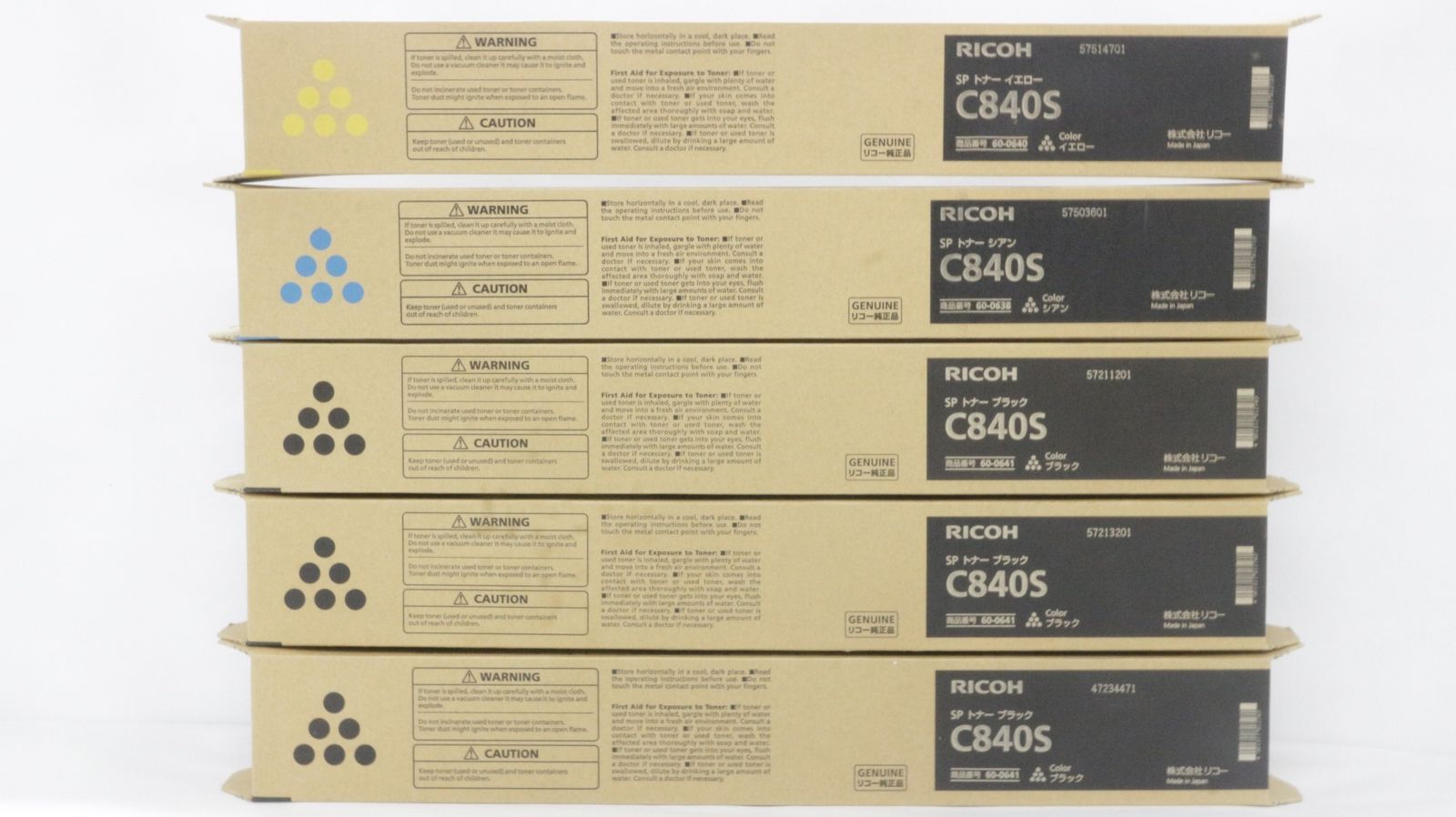 RICOH 純正 トナー C840S 3色5本 シアン マゼンタ ブラック リコー ITZJ6KHQY8IS-D-F26-byebye