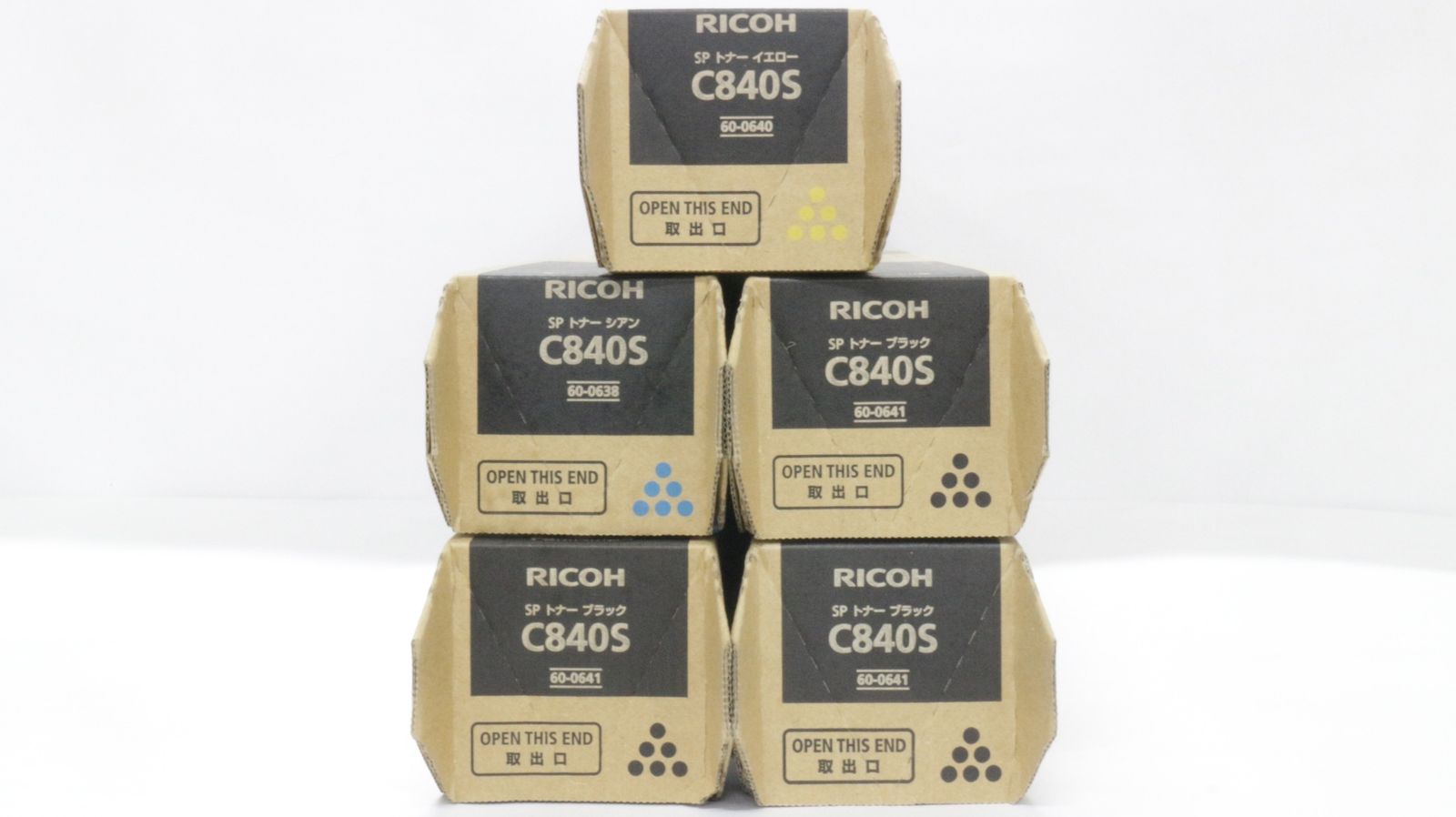 RICOH 純正 トナー C840S 3色5本 シアン マゼンタ ブラック リコー ITZJ6KHQY8IS-D-F26-byebye