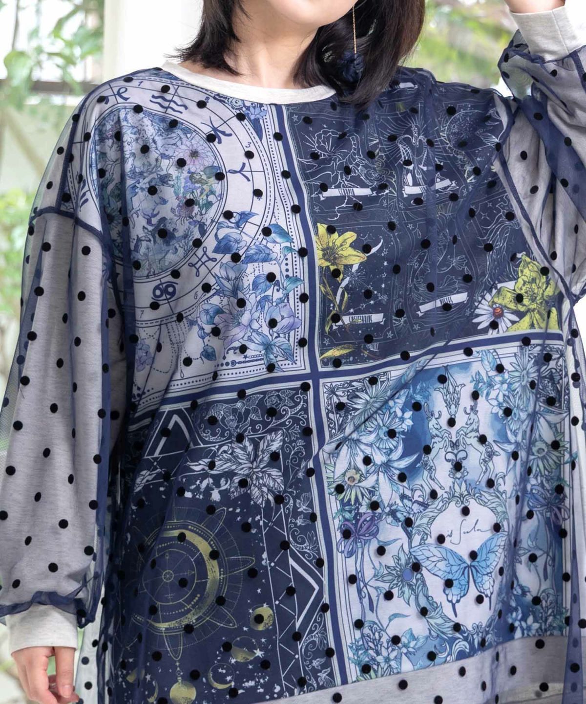 ドットチュールプルオーバー