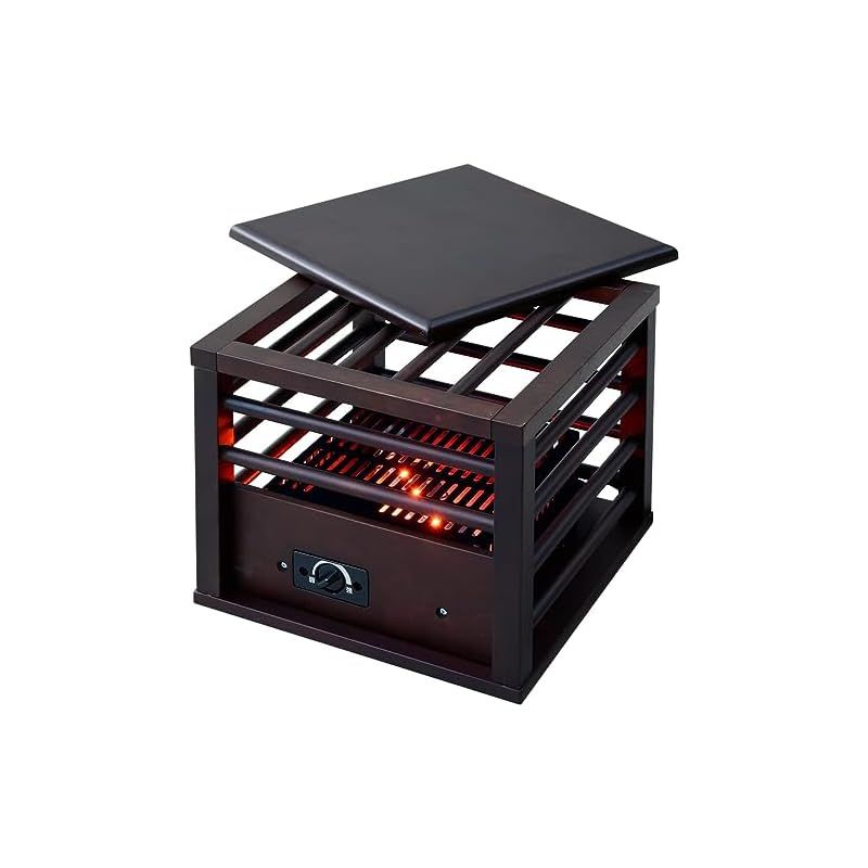 メトロ電気工業 一人用 こたつ ミニ 天板付 省エネ 幅30×奥行30×高さ26cm コルチェヒーター 温度調節機能付き MPQ-102B B