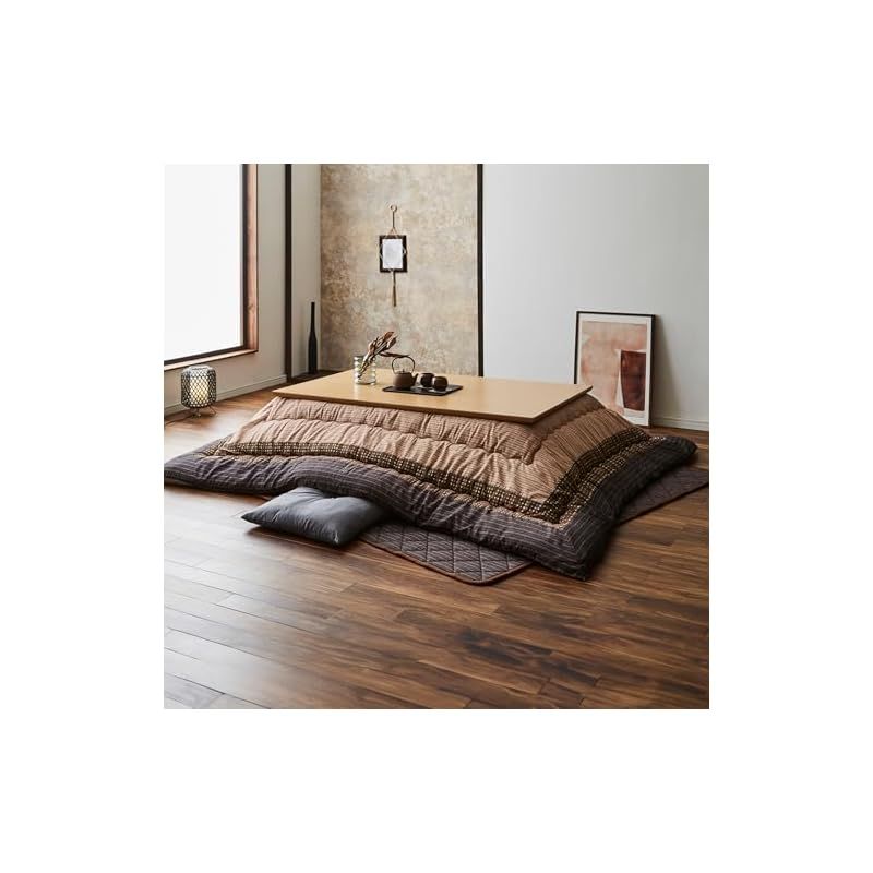 イケヒコ ゆかり ふわふわで暖かい 上品な雰囲気を作れるこたつ布団 長方形 205×285cm しじら織生地 ブラウン ぬくぬく暖かい中綿を使用 ふわふわな肌触り 落ち着いた色合い 綿ズレ防止加工 静電気防止 水洗いOK コタツ布団 長方形 火燵布団 長方形