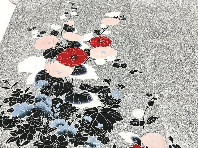 平和屋着物□訪問着 吉祥花文 たたき染め 金彩 正絹 逸品 CAAZ0581xi 平和