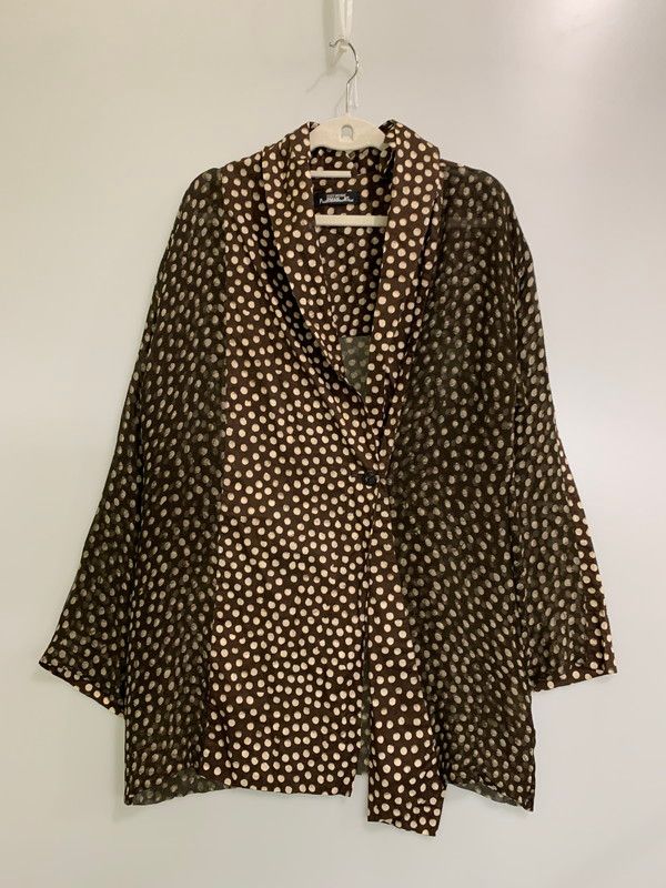 品 ISSEY MIYAKE イッセイミヤケ PE51-FD179 DOT SILK JACKET ドット シルク ジャケット ライトアウター 170-251101-AS-48-min