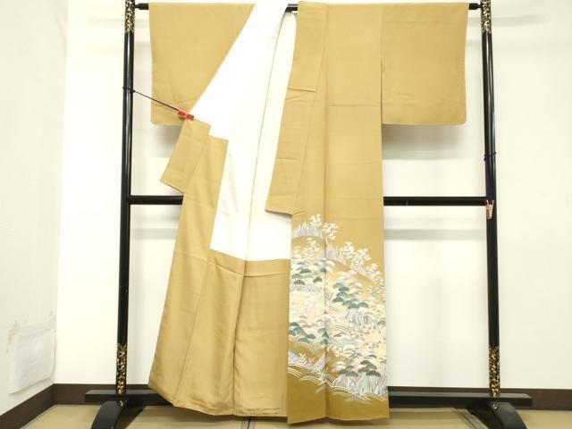 平和屋着物□豪華色留袖 友禅 作家物 渡船風景文 正絹 逸品 DAAY3712cd