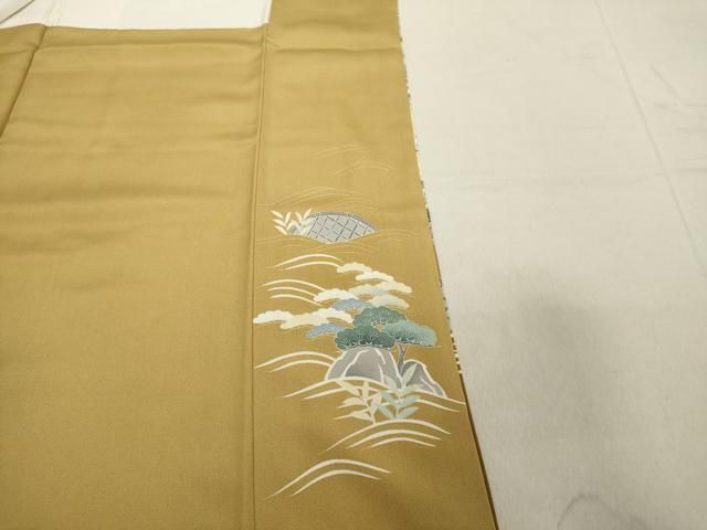 平和屋着物□豪華色留袖 友禅 作家物 渡船風景文 正絹 逸品 DAAY3712cd