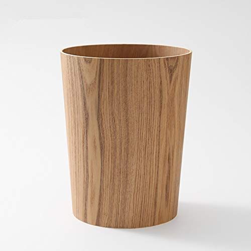  木製ごみ箱 ゴミ箱 ダストボックス 上開き 9 L 丸 ナチュラル コンパクト リビング くず入れ ゴミ入れ ゴミ袋 ポリ袋 レジ袋 掃除用具