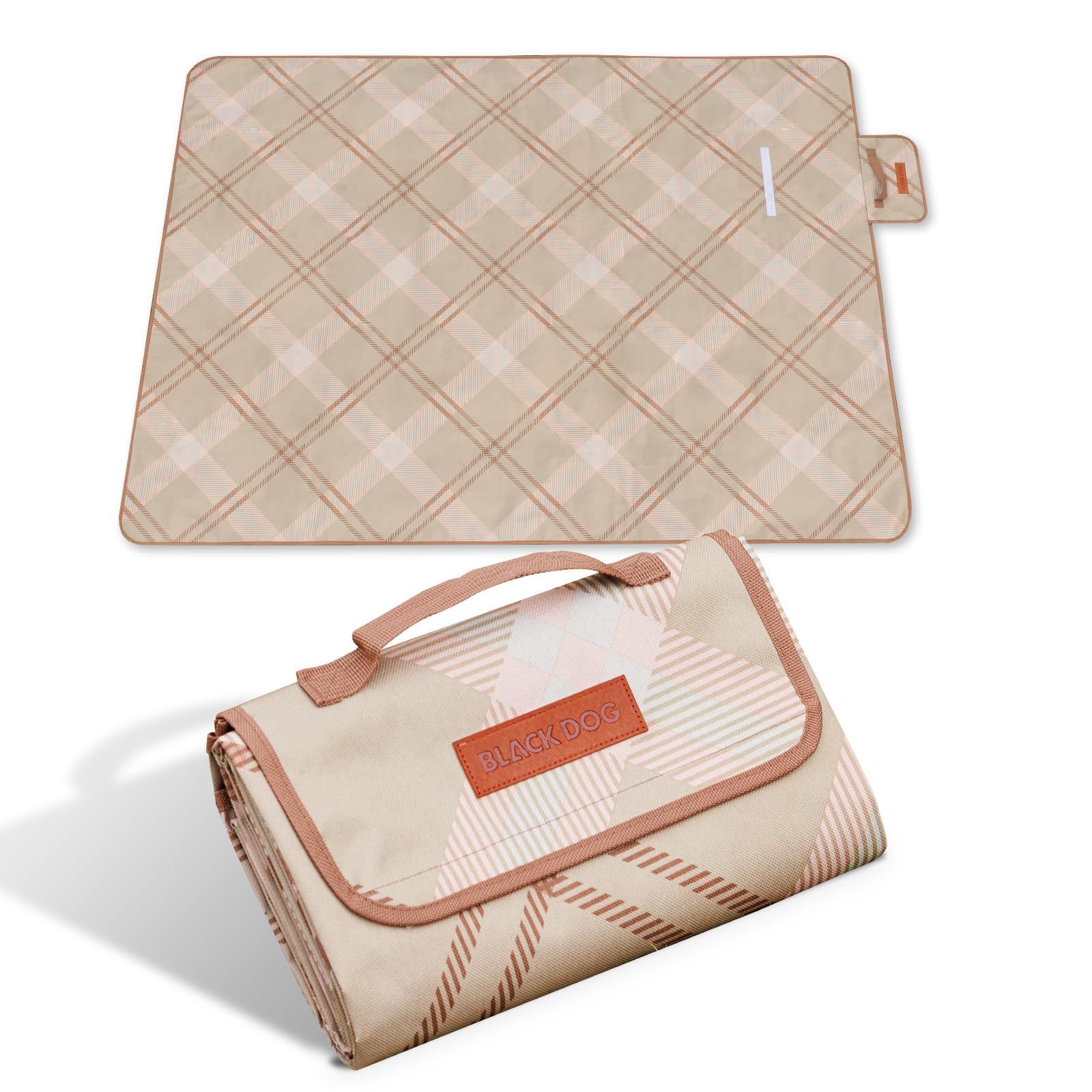 レジャーシート 防水 ピクニックマット 145 200 cm 3～6人用 折りたたみ 防湿 コンパクト収納 携帯便利 オシャレ お花見 運動会 ビーチ アウトドア ブラウン