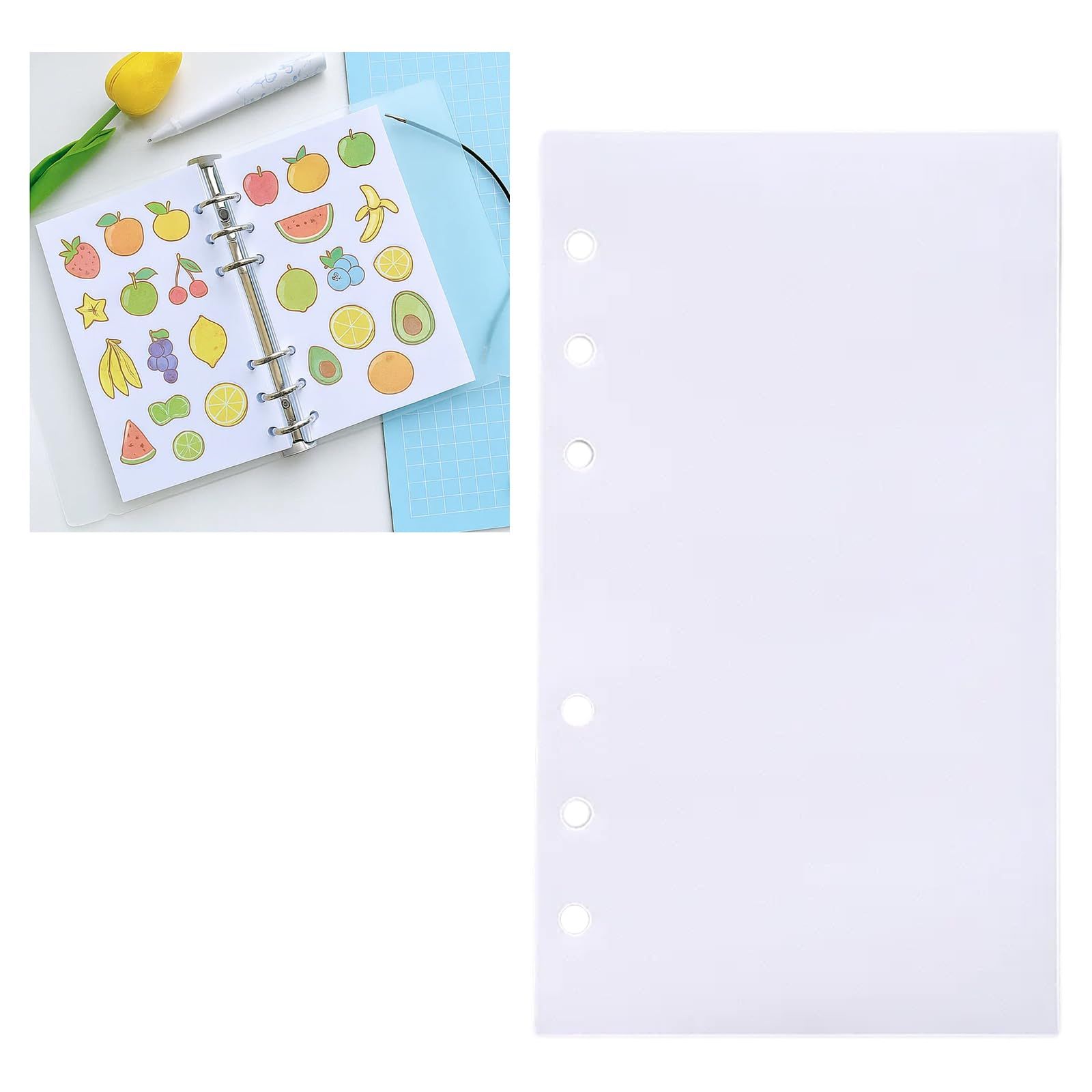 ZTFT セット シール帳 リフィル 台紙 透明 A 6 ダイヤモンドアート 手帳カスタム 貼りやすく剥がしやすい