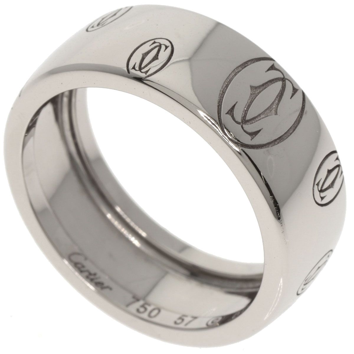 CARTIER カルティエ ハッピーバースデー LM 57 リング 指輪 K18WG レディース