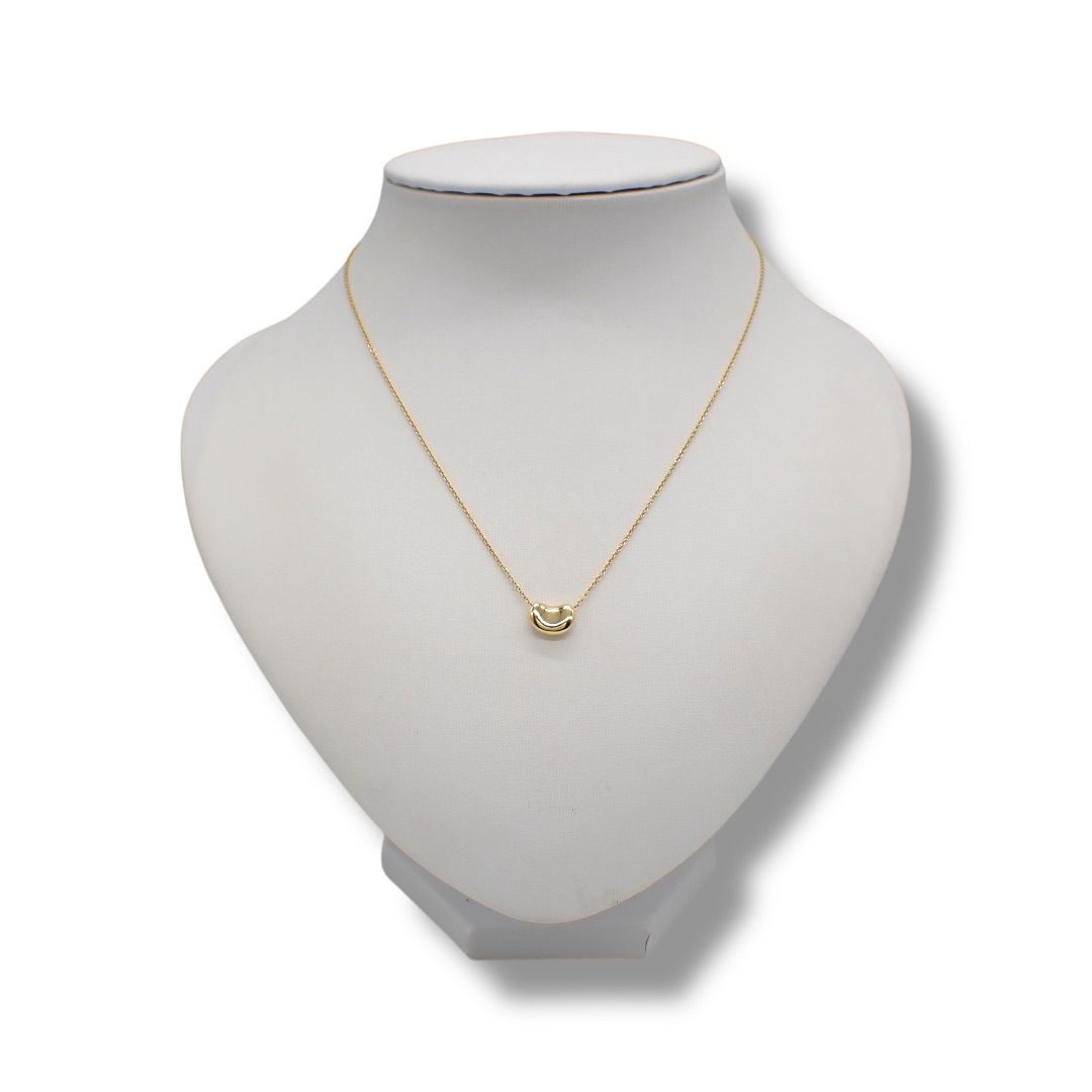 極美品✨ ティファニー ネックレス ビーン AU750 イエローゴールド 極