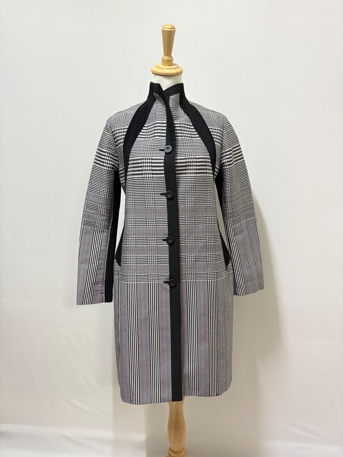 issey miyake 千鳥柄 プリーツ イッセイミヤケ コート ジャケット