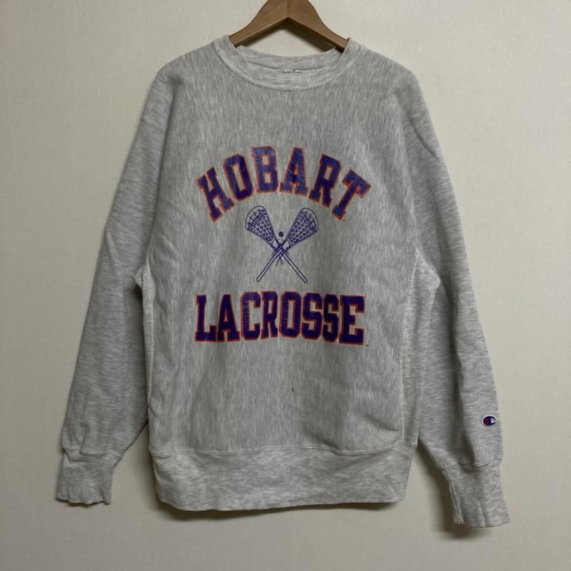 Champion チャンピオン トレーナー 長袖 Champion REVERSE WEAVE HOBART LACROSSE 長袖 プリント クルーネック スウェット トレーナー L