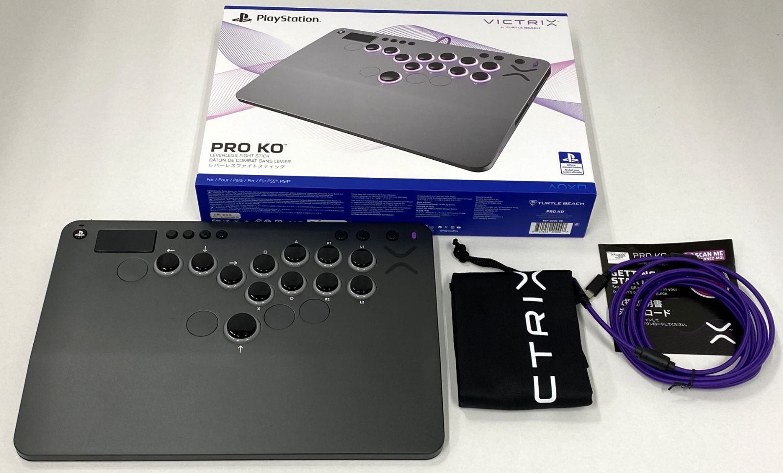 PS5 PS4 PC対応 SONY公式ライセンス商品 Victrix by TURTLE BEACH Pro KO レバーレス アケコン フル 対応 品 動作 済 24-20251101-A858