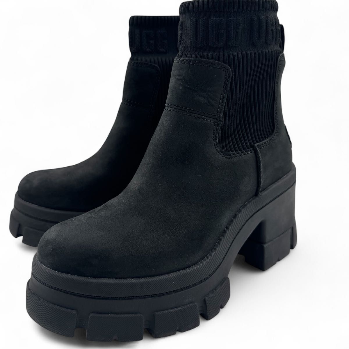 23.5 UGG ブルックリン チェルシー ブーツ 黒 ブラック ショート UGG（アグ） ショートブーツ W BROOKLYN CHELSEA ブルックリン