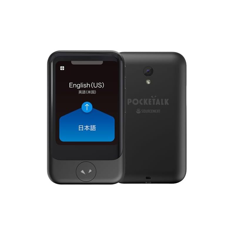 AI翻訳機 POCKETALK ポケトーク S グローバル通信2年付70言語以上対応 ブラック PTSGK 0