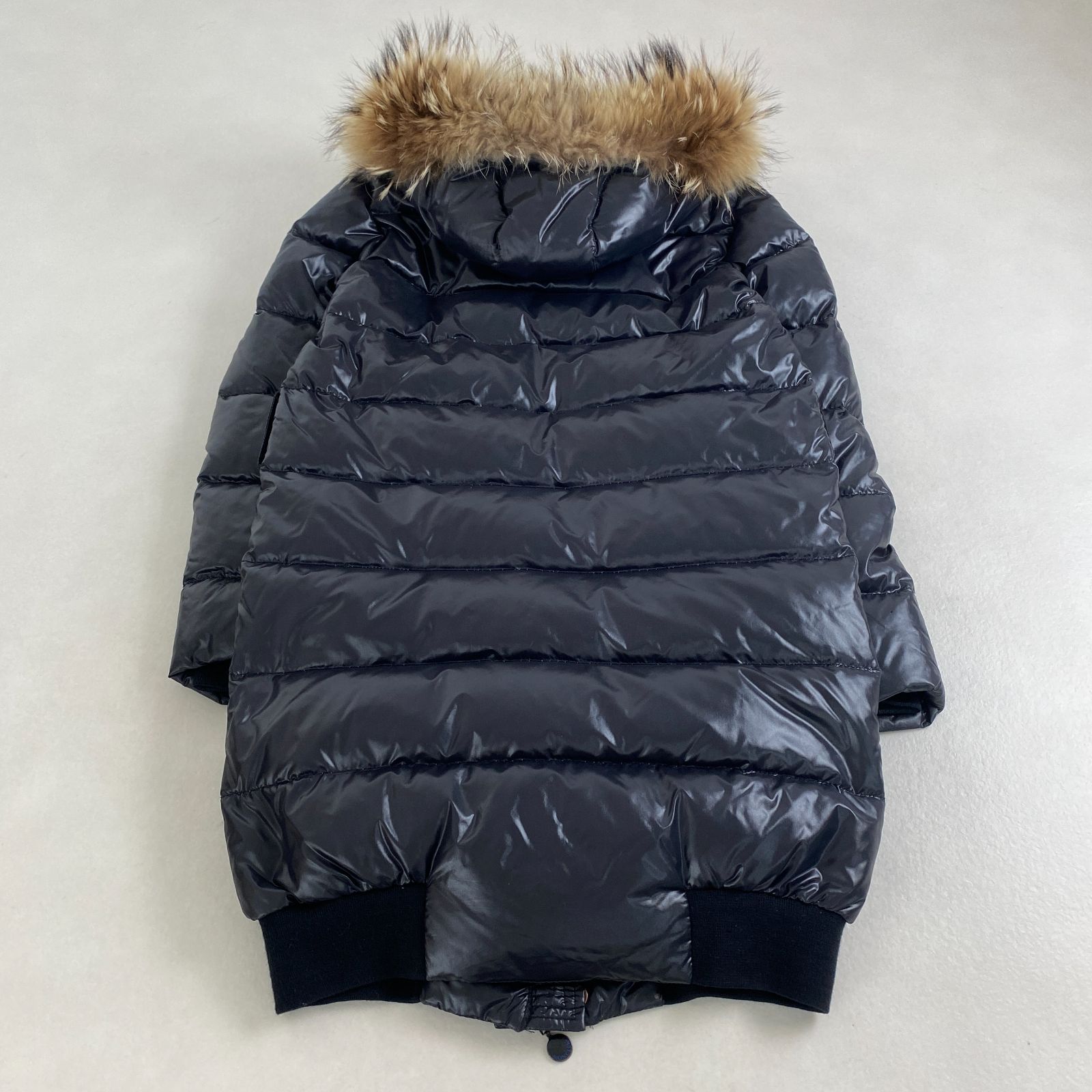 モンクレール ダウンコート ファー付き ワッペン ブラック サイズ0
