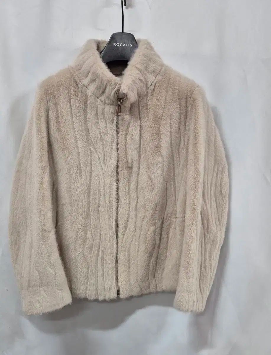 レディース ファー ジャケット アイボリー M