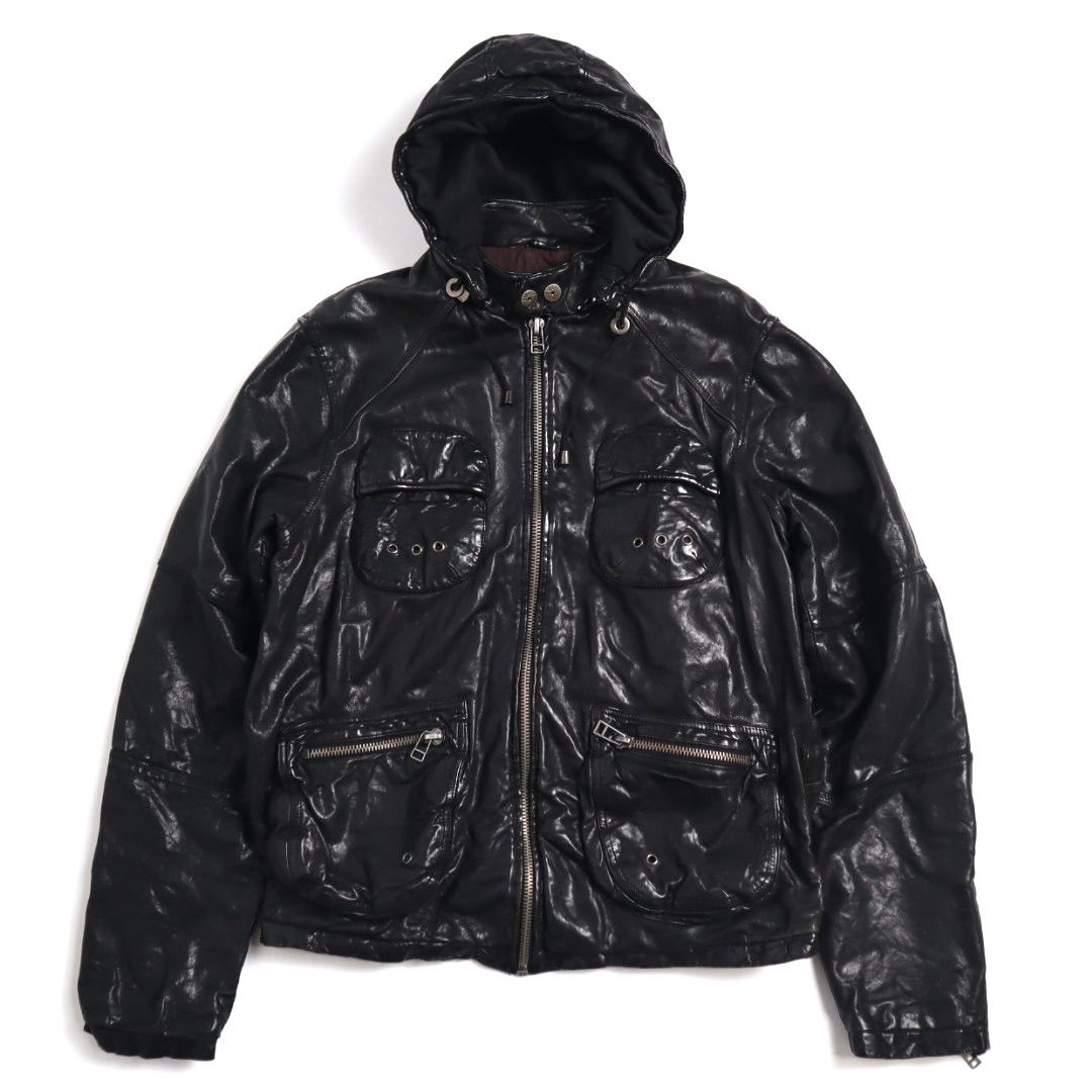diesel 00s archive leather jacket ディーゼル 2way レザージャケット
