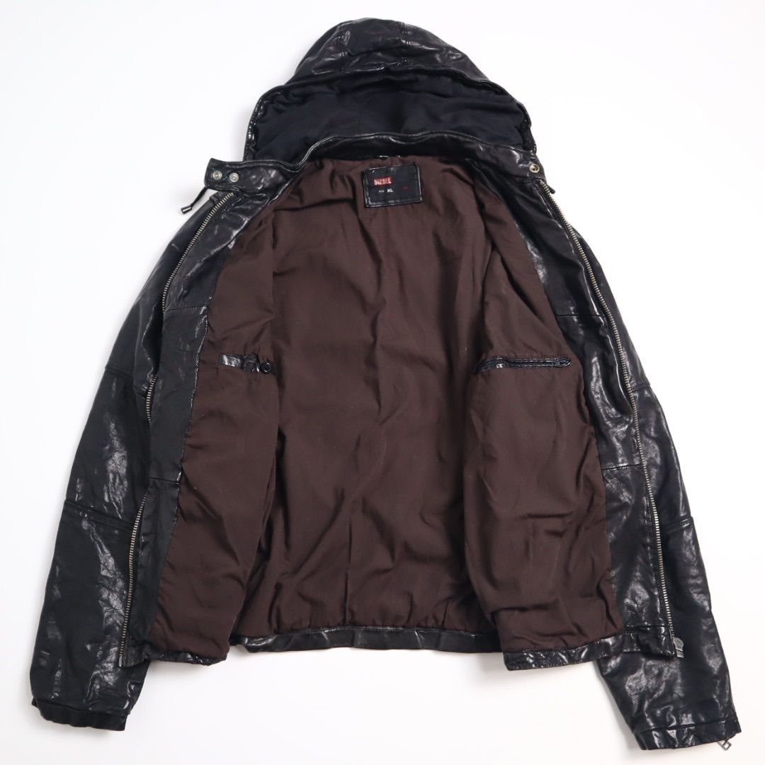 diesel 00s archive leather jacket ディーゼル 2way レザージャケット