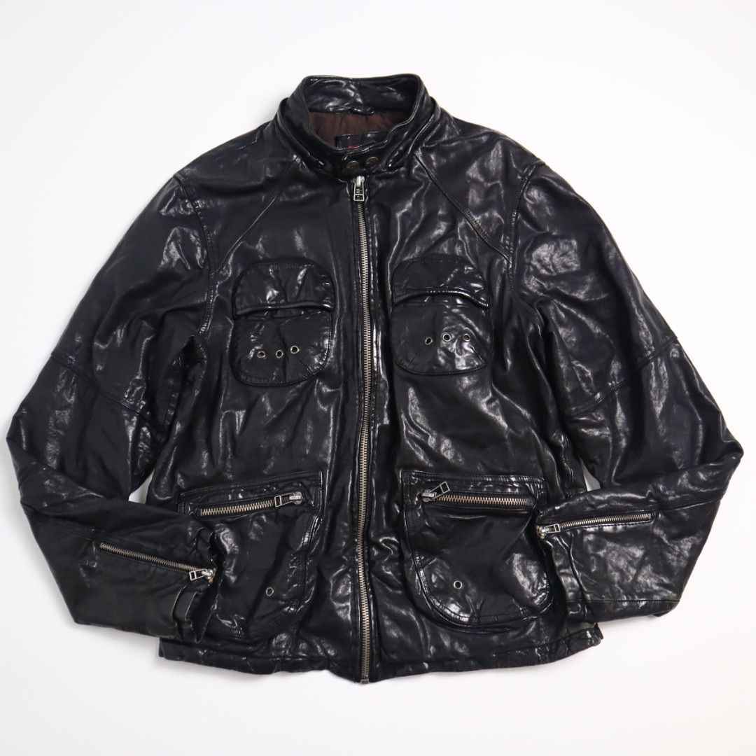 ジャケット・アウター 00s diesel Sheepskin Leather Jacket diesel 00s archive leather jacket ディーゼル 2way レザージャケット