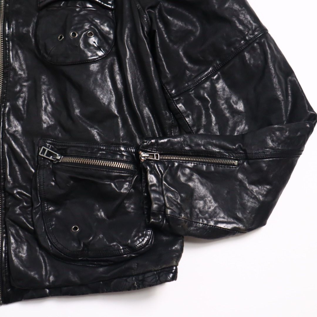 diesel 00s archive leather jacket ディーゼル 2way レザージャケット