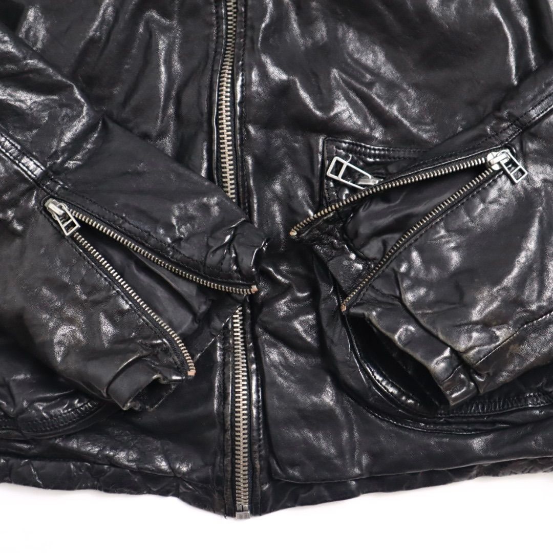 diesel 00s archive leather jacket ディーゼル 2way レザージャケット