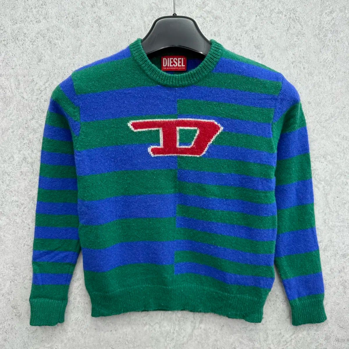 140 DIESEL ビックロゴ ジュニア ストライプ ニット