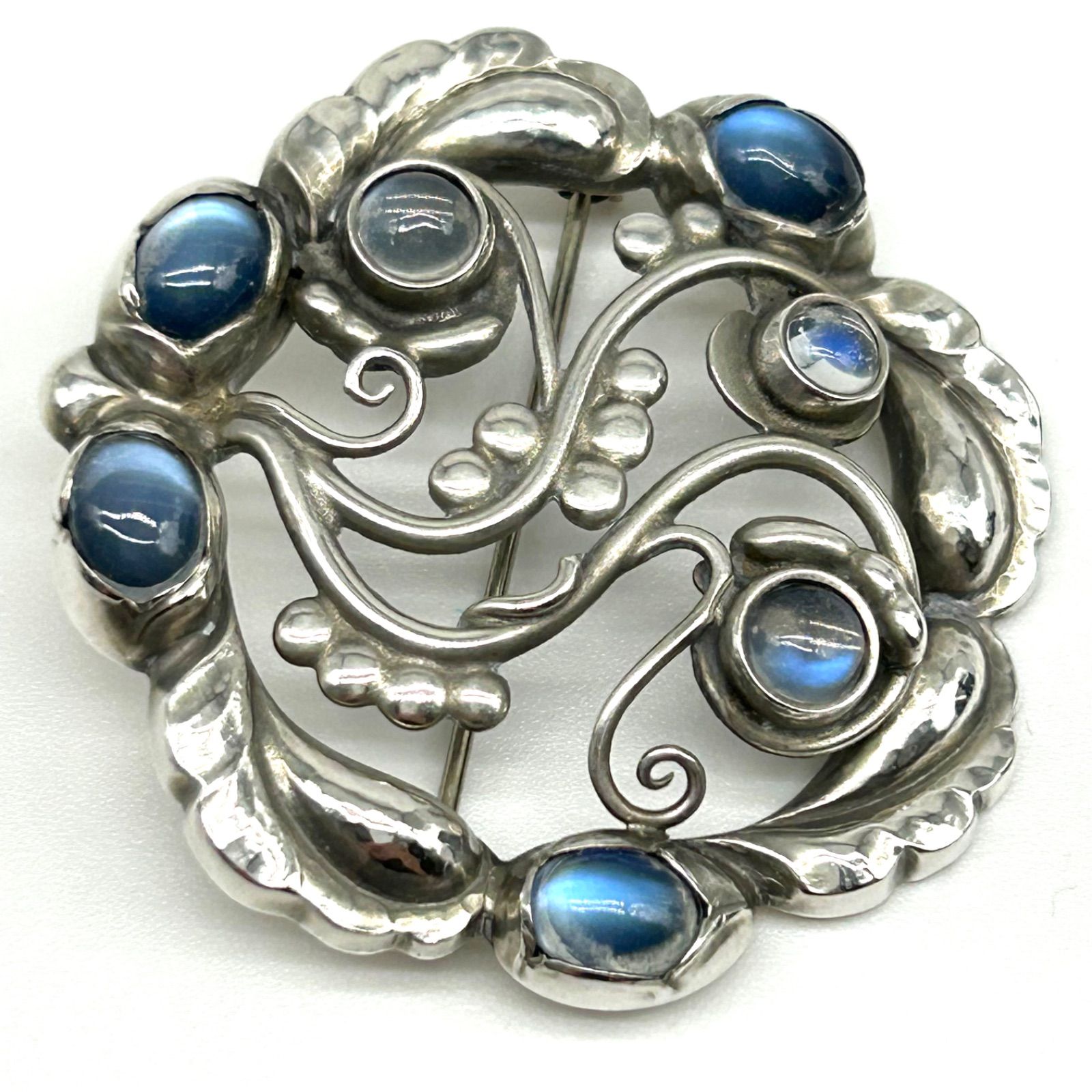 GEORG JENSEN ジョージジェンセン ムーンストーン ブローチ 159 