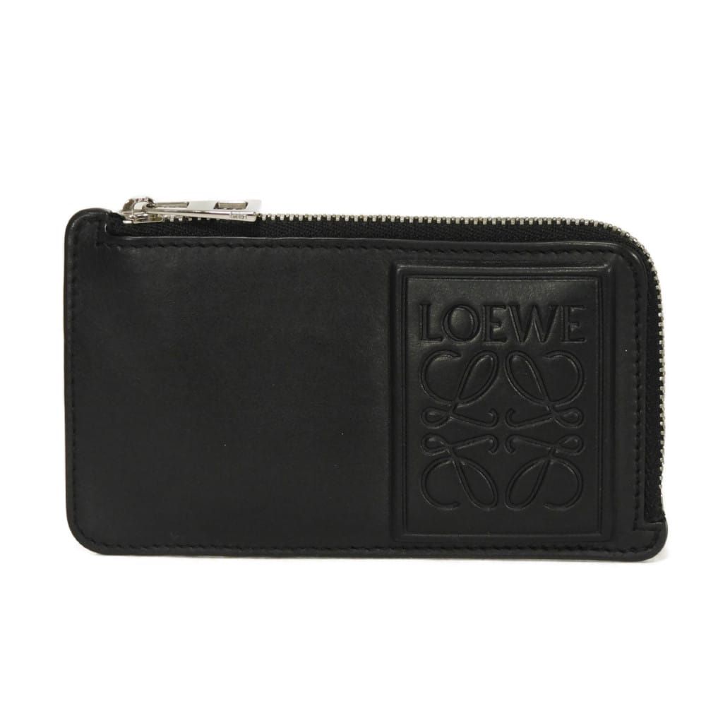 LOEWE ロエベ コイン カードホルダー 現行 ロゴ ベスト サテンカーフ カードケース パスケース 名刺入れ