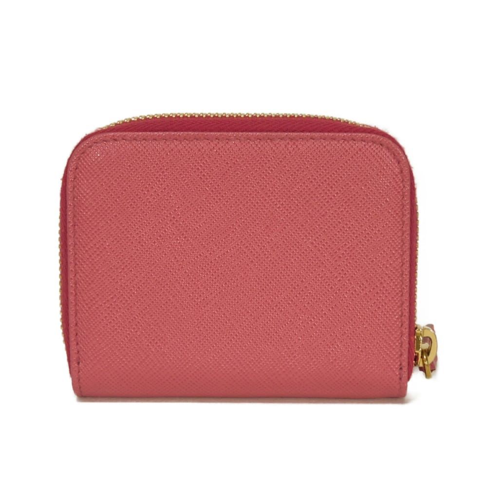 PRADA プラダ サフィアーノ コインパース ピンク ゴールド ラウンド