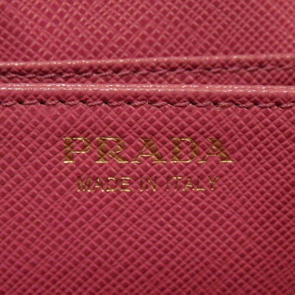 PRADA プラダ サフィアーノ コインパース ピンク ゴールド ラウンド