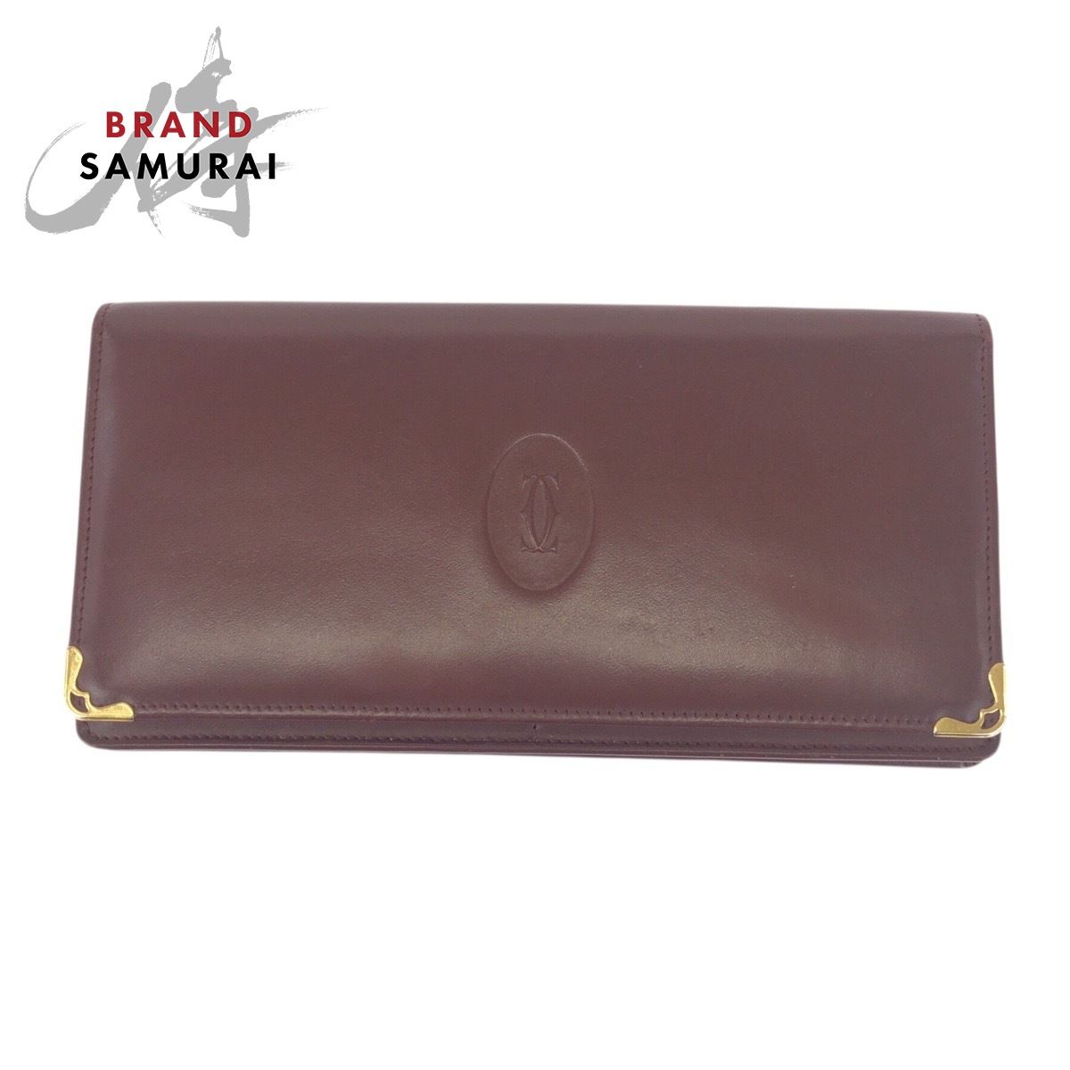 CARTIER カルティエ マストライン ワインレッド ボルドー ゴールド金具 レザー 長財布 ロングウォレット 男女兼用 レディース 505695