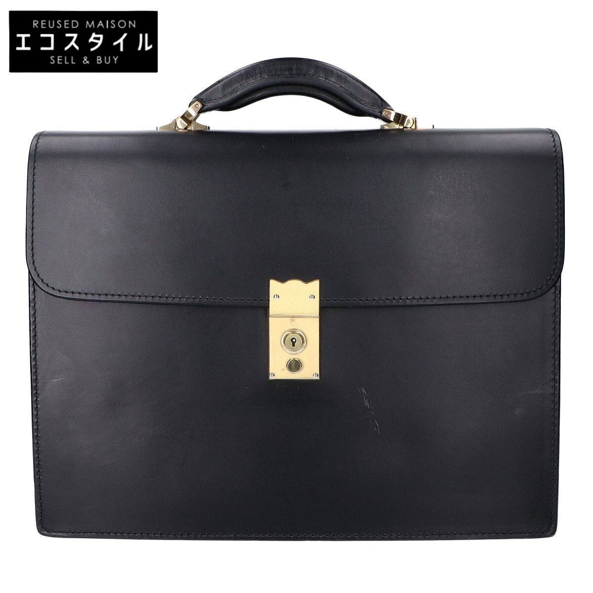 OHBA 大峽製鞄 ゴールド金具 A4 2気室 冠式