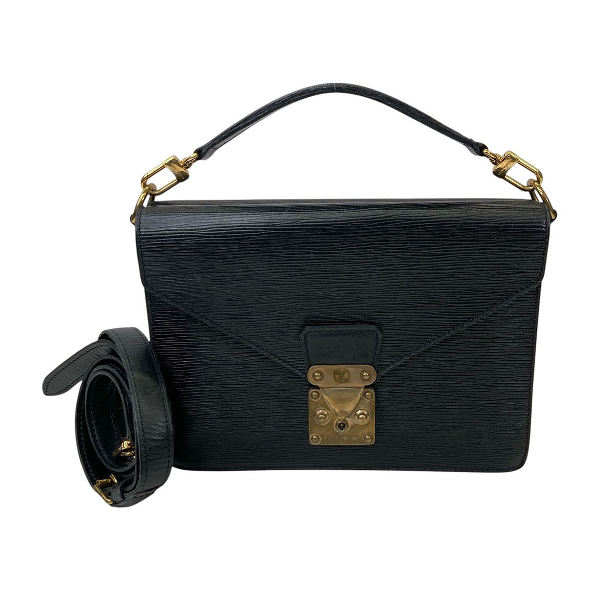 LOUIS VUITTON ルイヴィトン ビファス ハンドバッグ セカンドバッグ M52322 レディース エピレザー ブラック