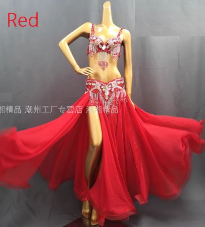 豪華 ベリーダンス衣装 スパンコール刺繍 シフォン大裾スカート 舞台用 演出用 コンペティション衣装 多色展開 LLC-HASEGAWATOSO_COM