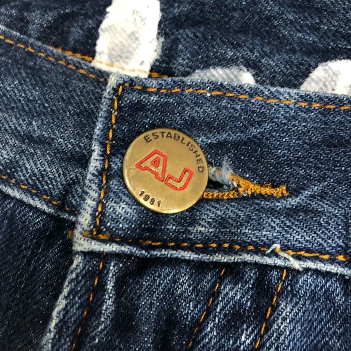34 アルマーニ ジーンズ ペインティング ウォッシュド デニム パンツ 