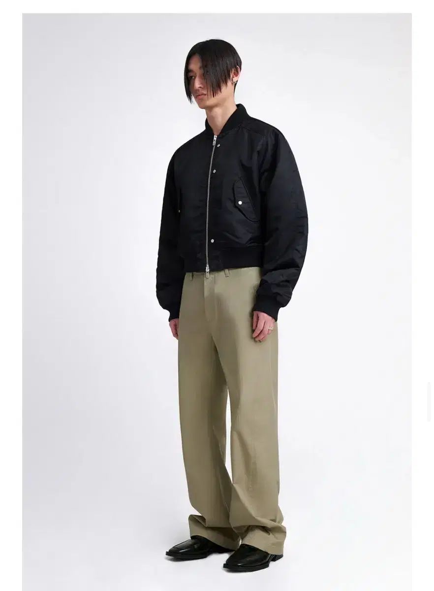 LMOOD ピアス クロップド ボマージャケット