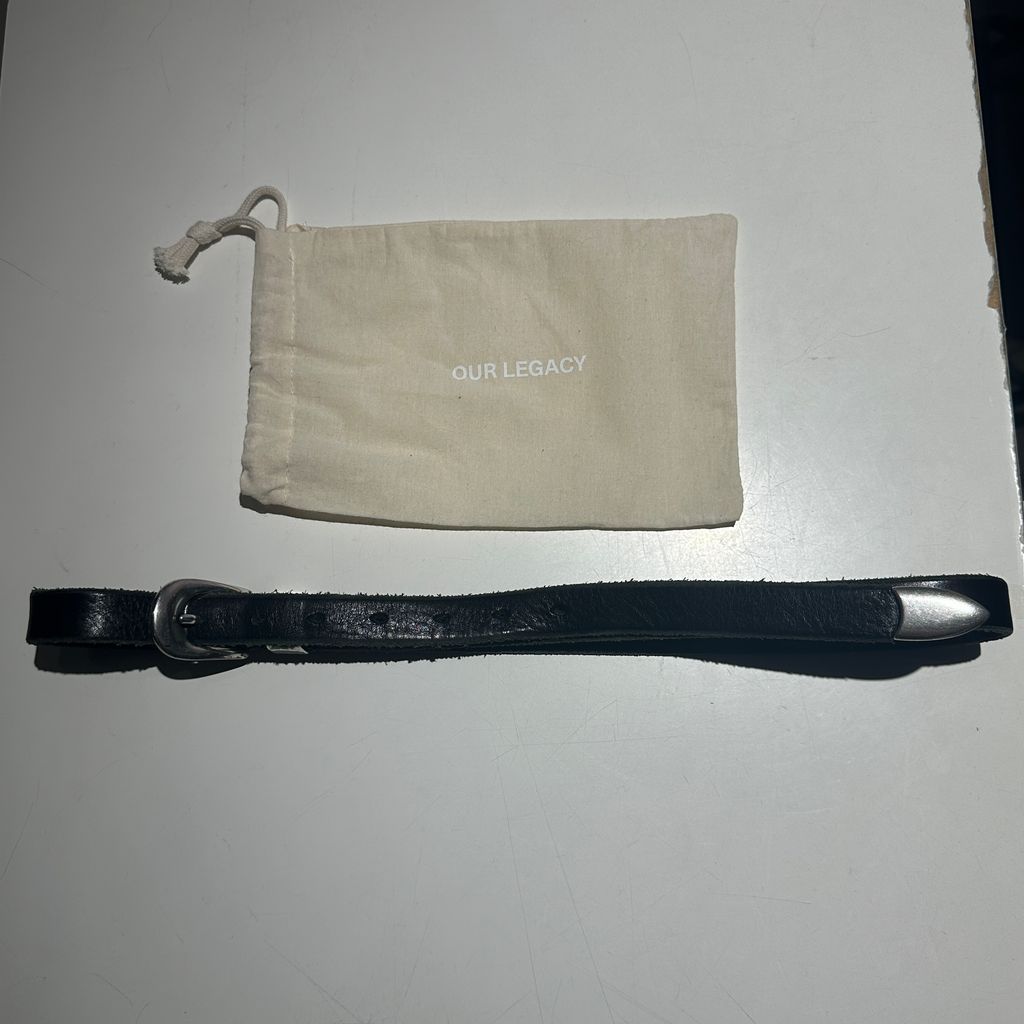 OUR LEGACY アワーレガシー 2CM BELT Black Leather レザーベルト A2208BBLA ブラック 表参道A11