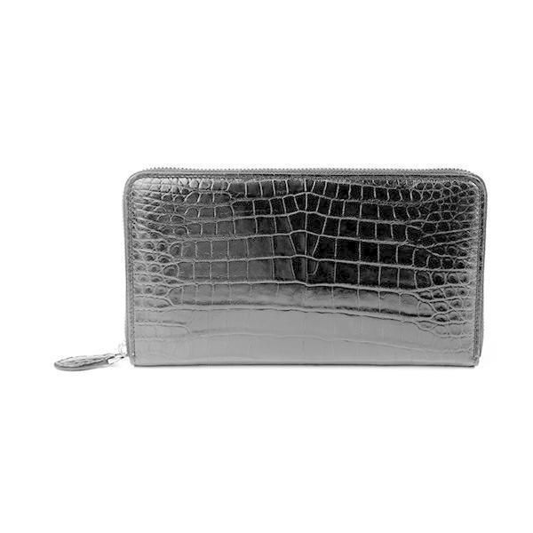 クロコダイル 財布 メンズ 長財布 ウォレット 本革 ラウンドファスナー ワニ ロングウォレット 大容量 小銭入れ 春財布 福財布