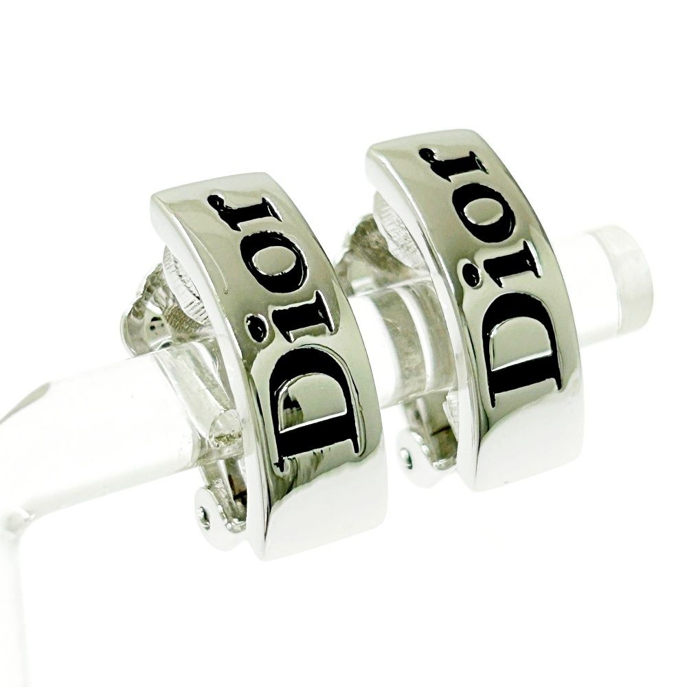 Christian Dior クリスチャンディオール メタル Diorロゴ イヤリング レディース シルバー 493548 イヤリング