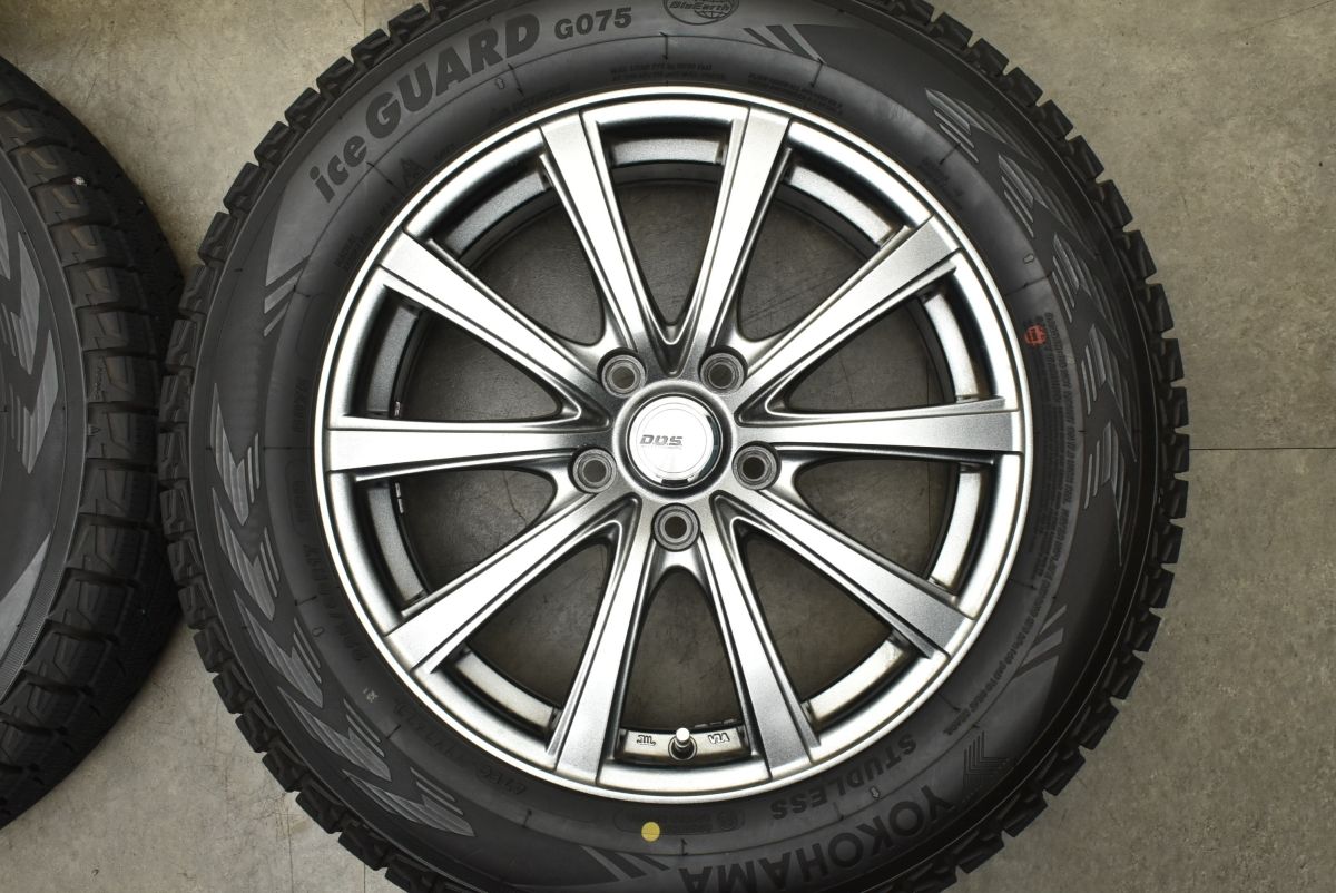  バリ溝 DOS 17 in 7 J 48 PCD 114 3 ヨコハマ アイスガード G 075 225 60 R 製 スタッドレス フォレスター クロストレック 17インチ タイヤ ホイールセット