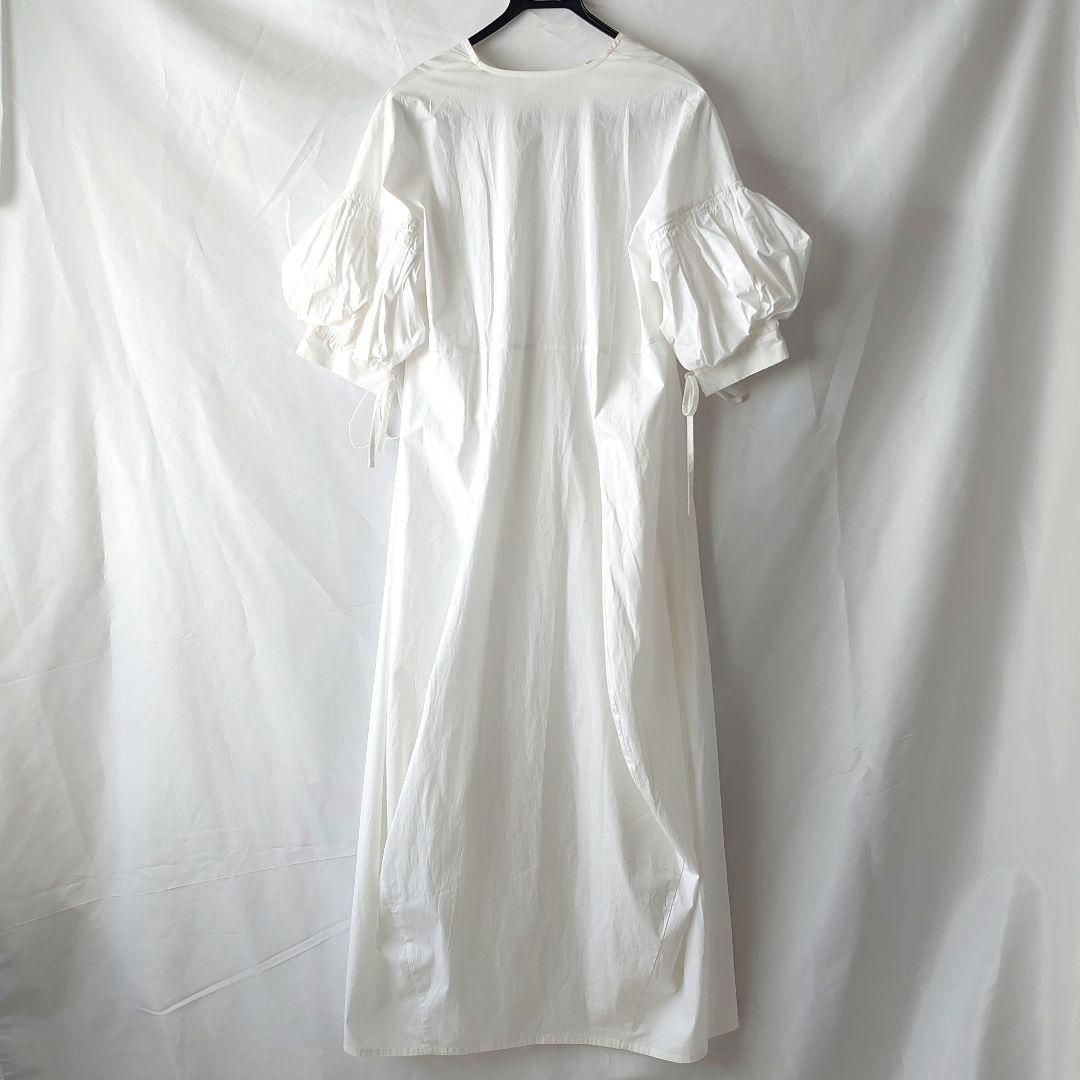 enf マキシ ワンピース エンフォルド ボリュームスリーブ ホワイト サイズ36