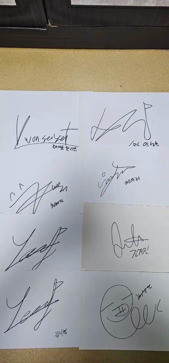 レディース ゴルフ サイン入り 紙 サイン