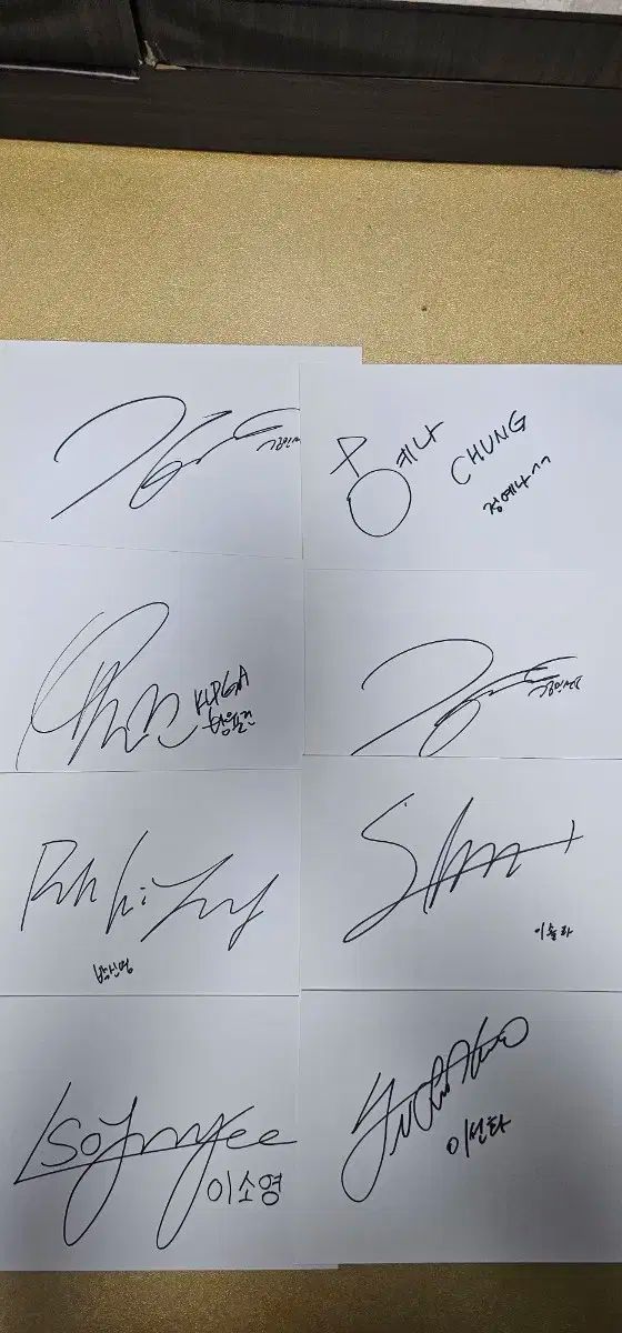 レディース ゴルフ サイン入り 紙 サイン